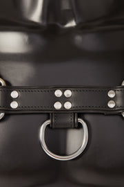 Audax Leather Chest Harness - Black