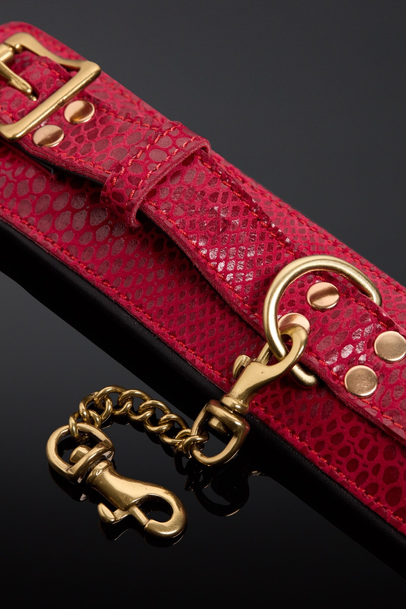 House of SXN Serpens Rouge Cuffs