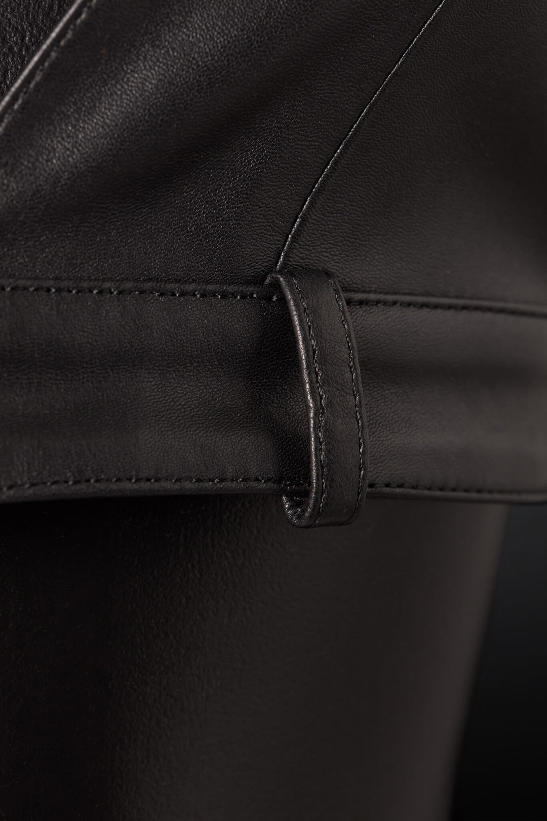 Lora Leather Top Details Shot