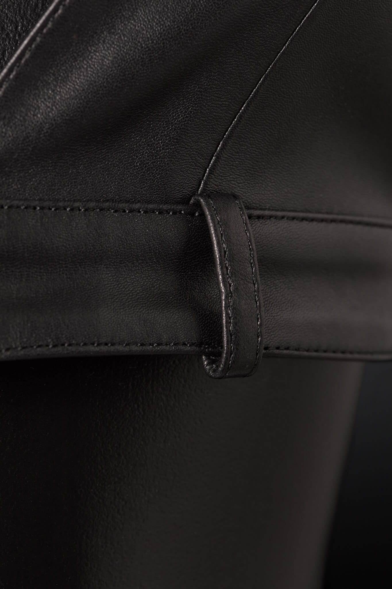 Lora Leather Top Details Shot