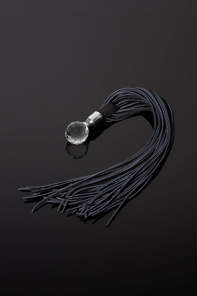 House of SXN Luxury Leather Bondage Vega Glass Flogger