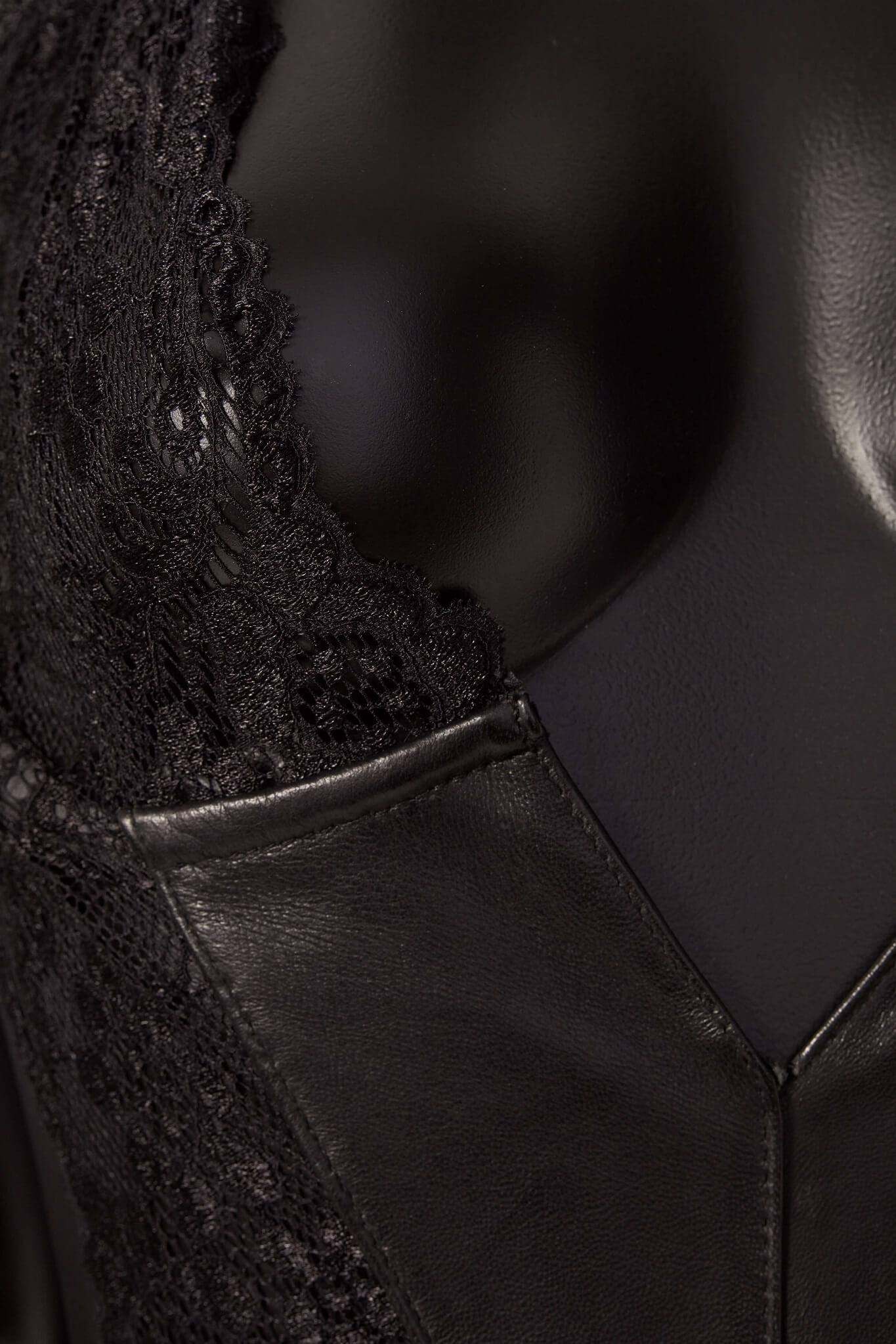 House of SXN VXN Leather and Lace Teddy