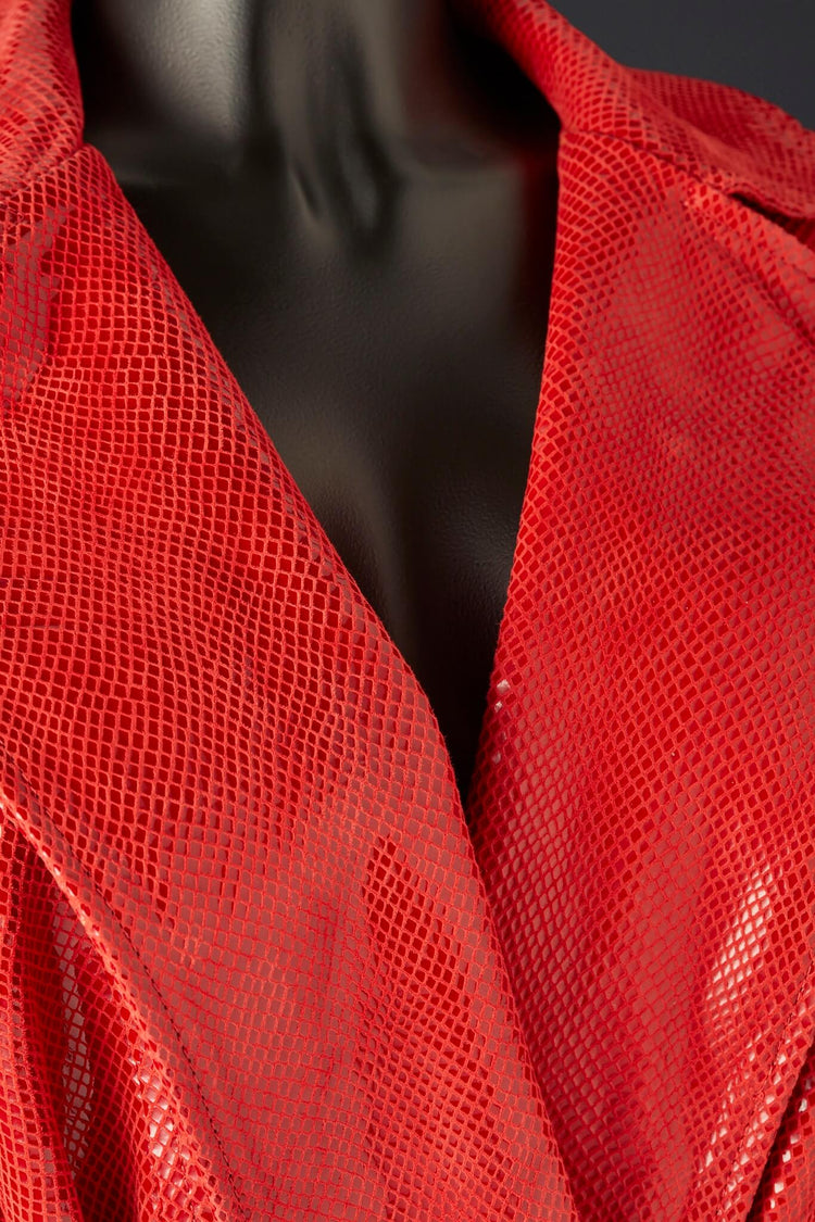 House of SXN Serpens Red Leather Jacket