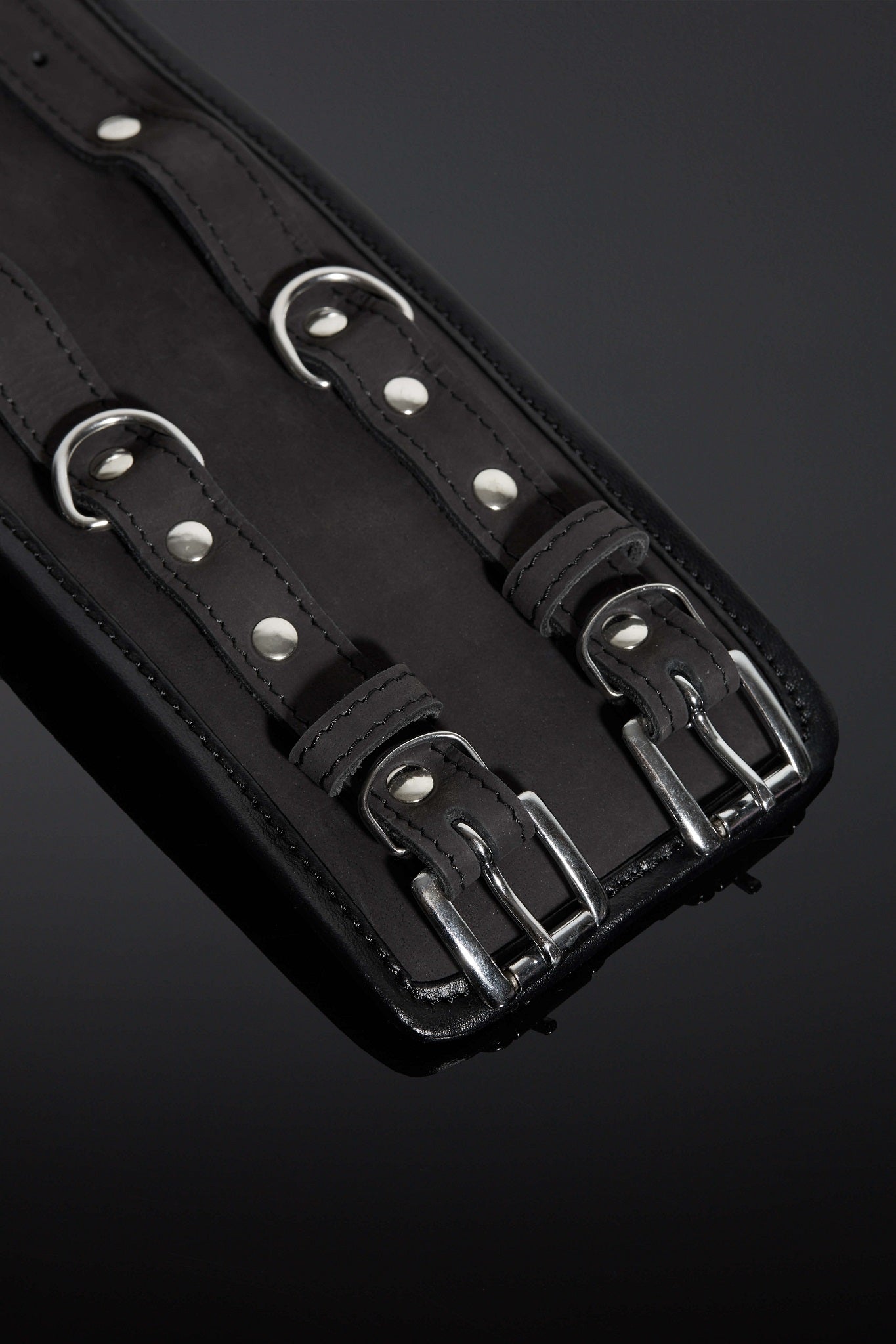 House of SXN Servage Nubuck Leather Bondage Cuffs Ankle