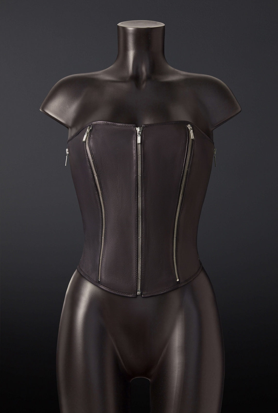 House of SXN Quin 5 Zipper Leather Corset