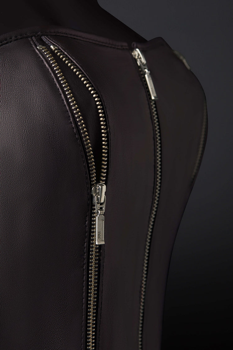 House of SXN Quin 5 Zipper Leather Corset 3