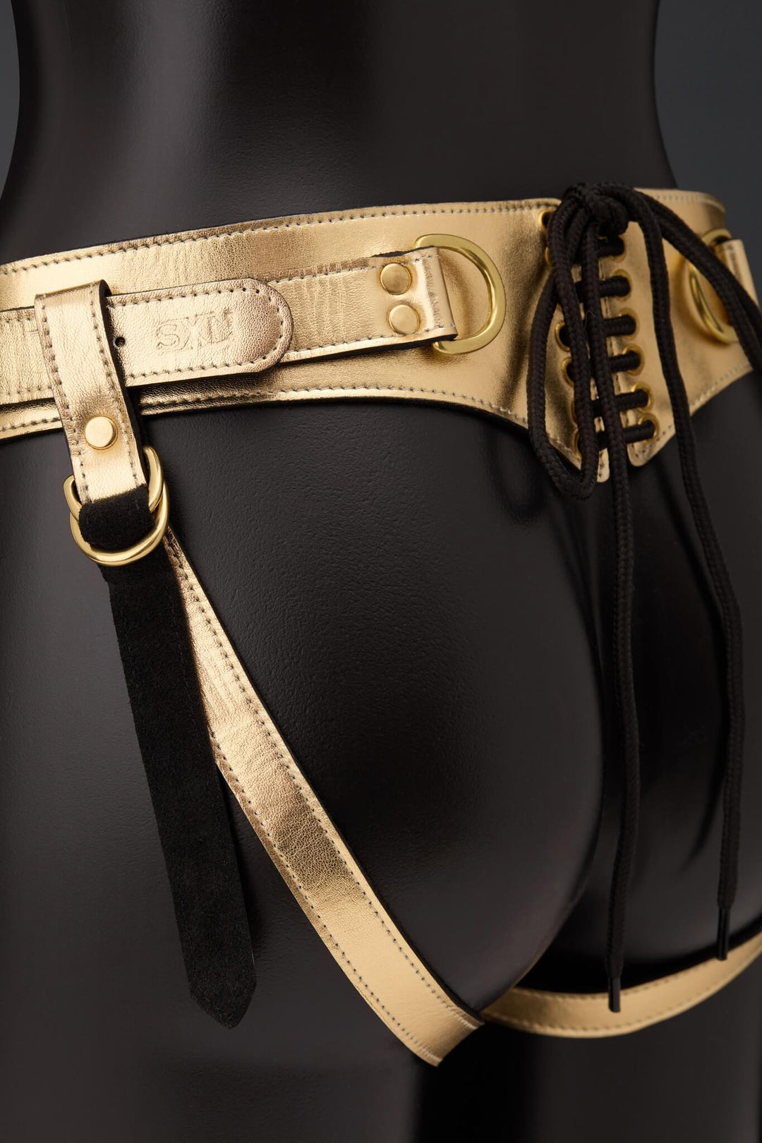 Auric Metallic Gold Strap-On Harness