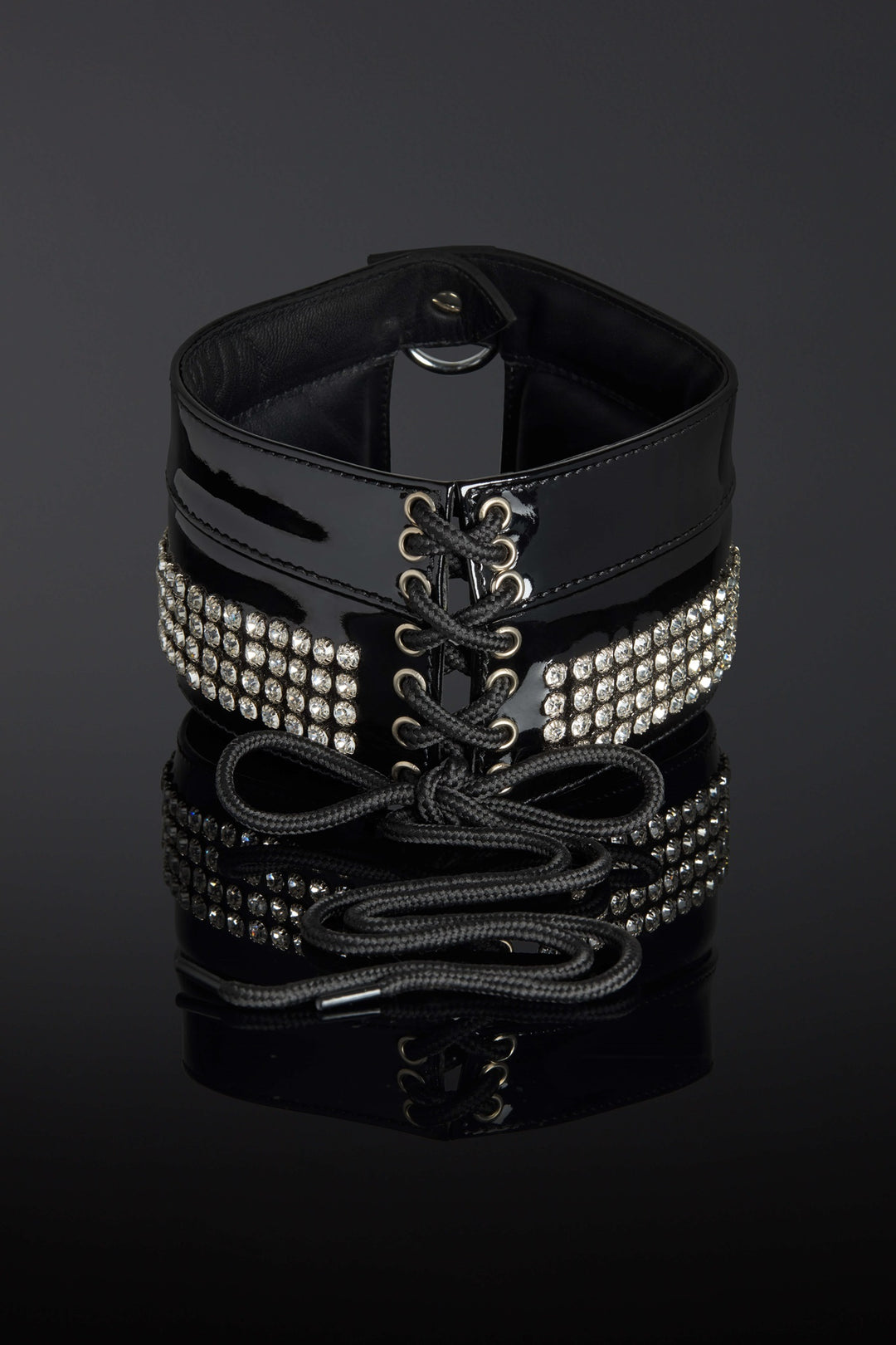 Crystalla Patent Leather Posture Collar by House of SXN