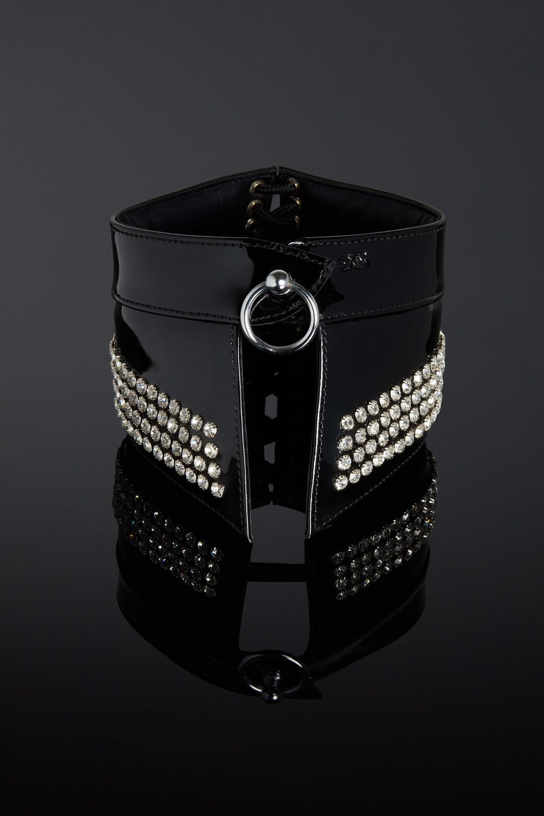 Crystalla Patent Leather Posture Collar by House of SXN