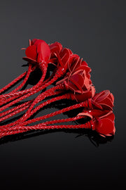 Red Patent Leather Rose Flogger