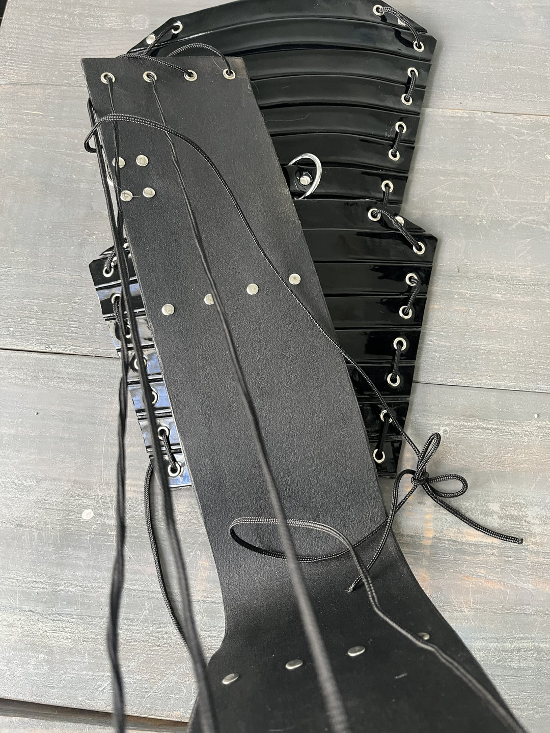 Domina Patent Leather Arm Bracers and Waist Wrap - Studio Worn