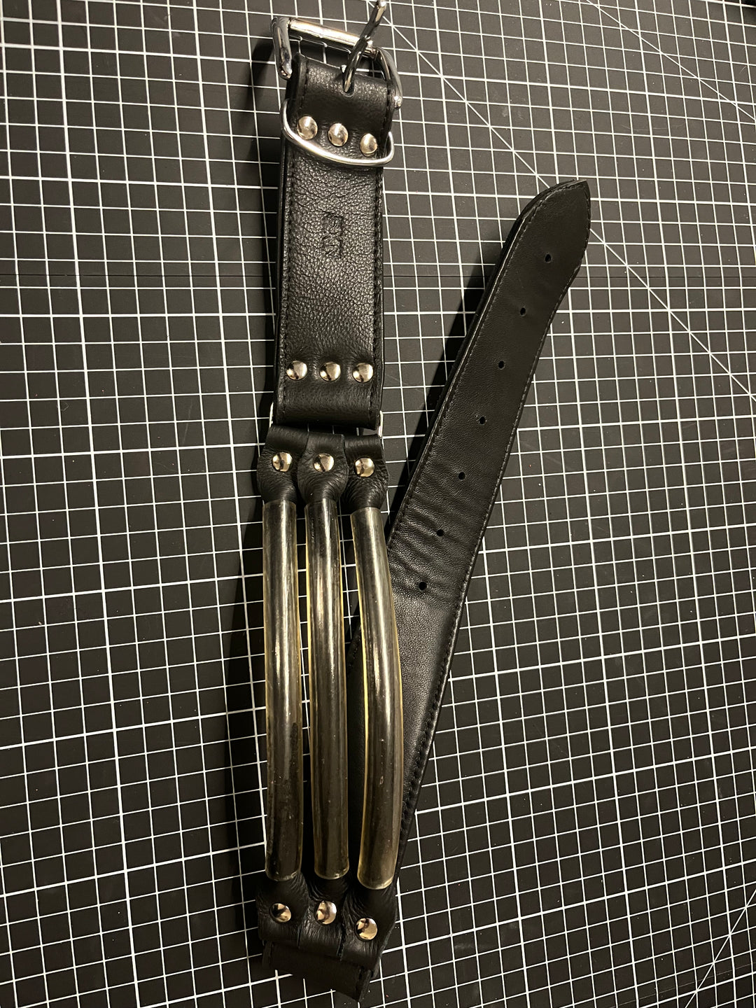 Leather and Silicone Wrapped Gag - Sample