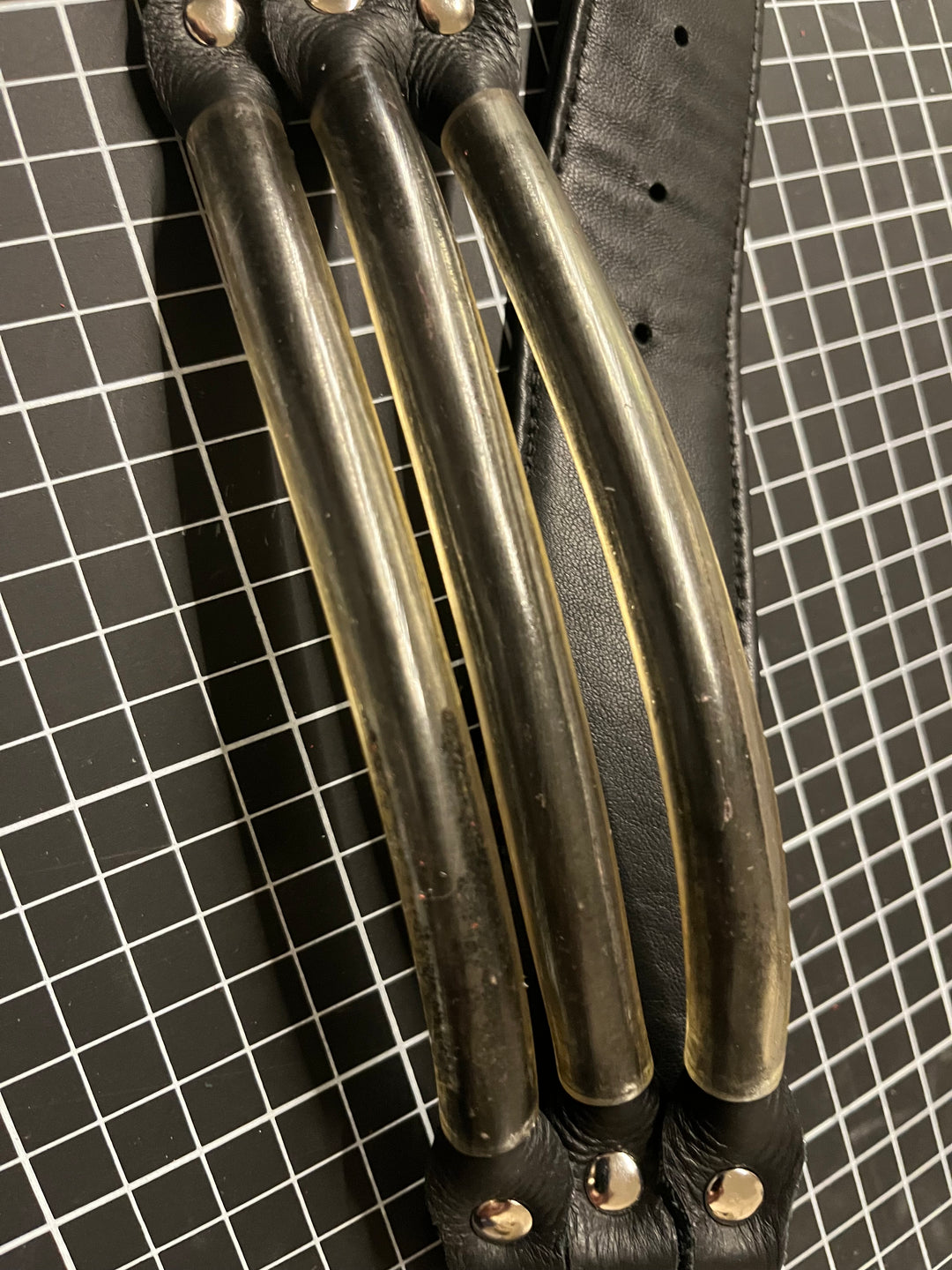 Leather and Silicone Wrapped Gag - Sample