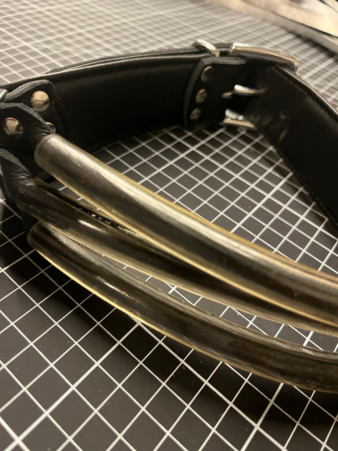 Leather and Silicone Wrapped Gag - Sample