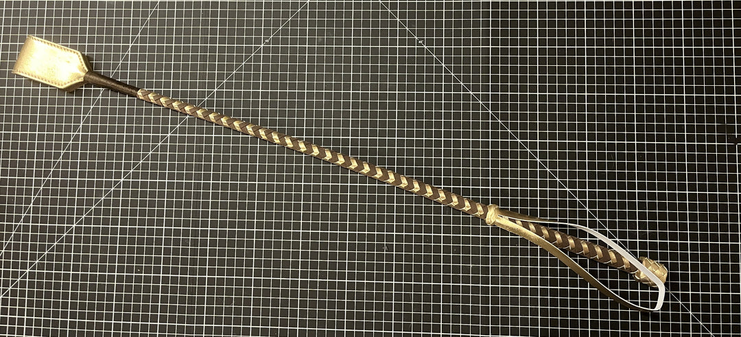 Dusk Brown and Golden Metallic Crop - Sample