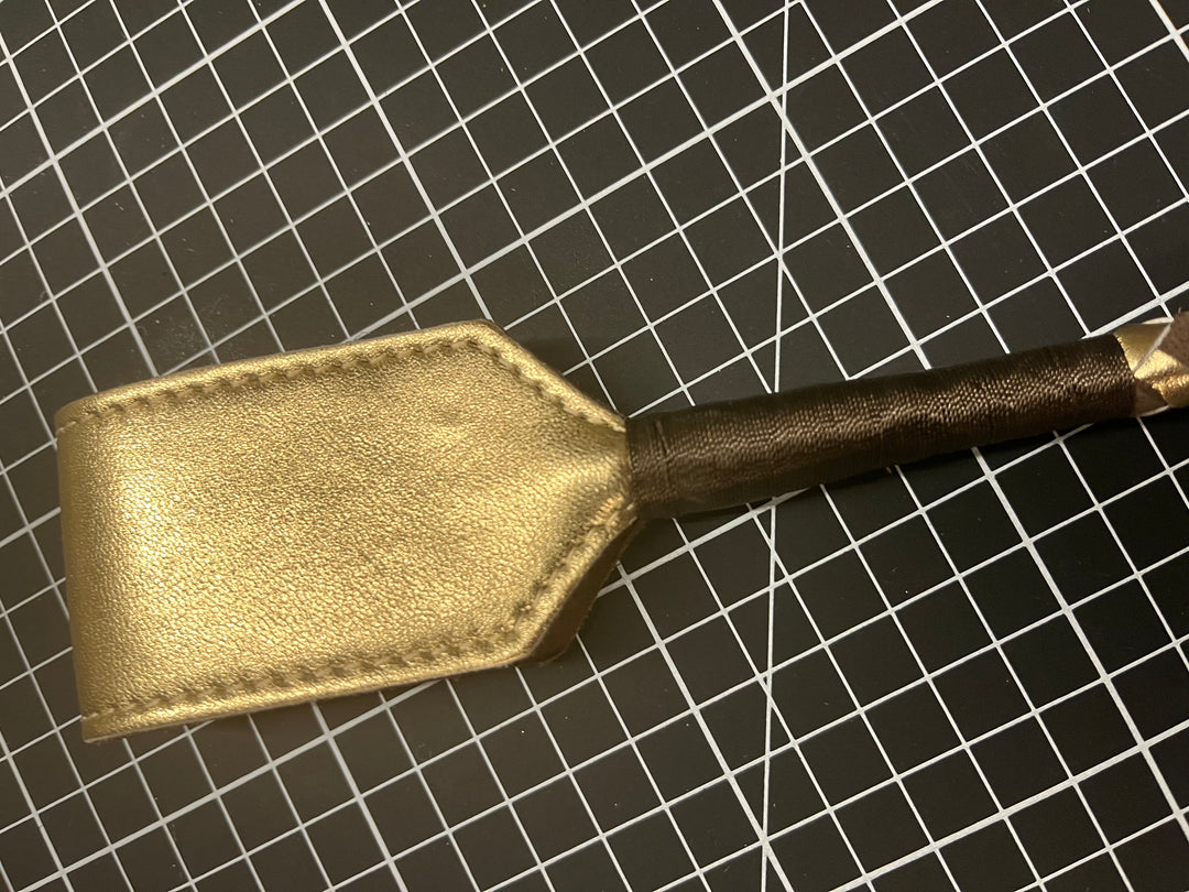Dusk Brown and Golden Metallic Crop - Sample