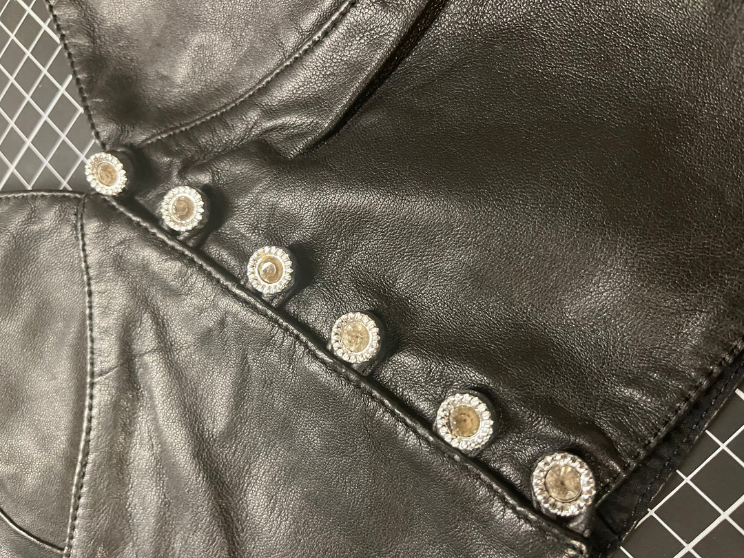 Leather Bra Top - Lined - Size Medium Sample