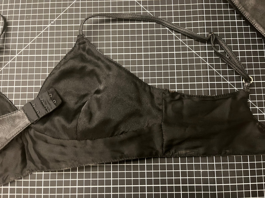 Leather Bra Top - Lined - Size Small/ Medium Sample