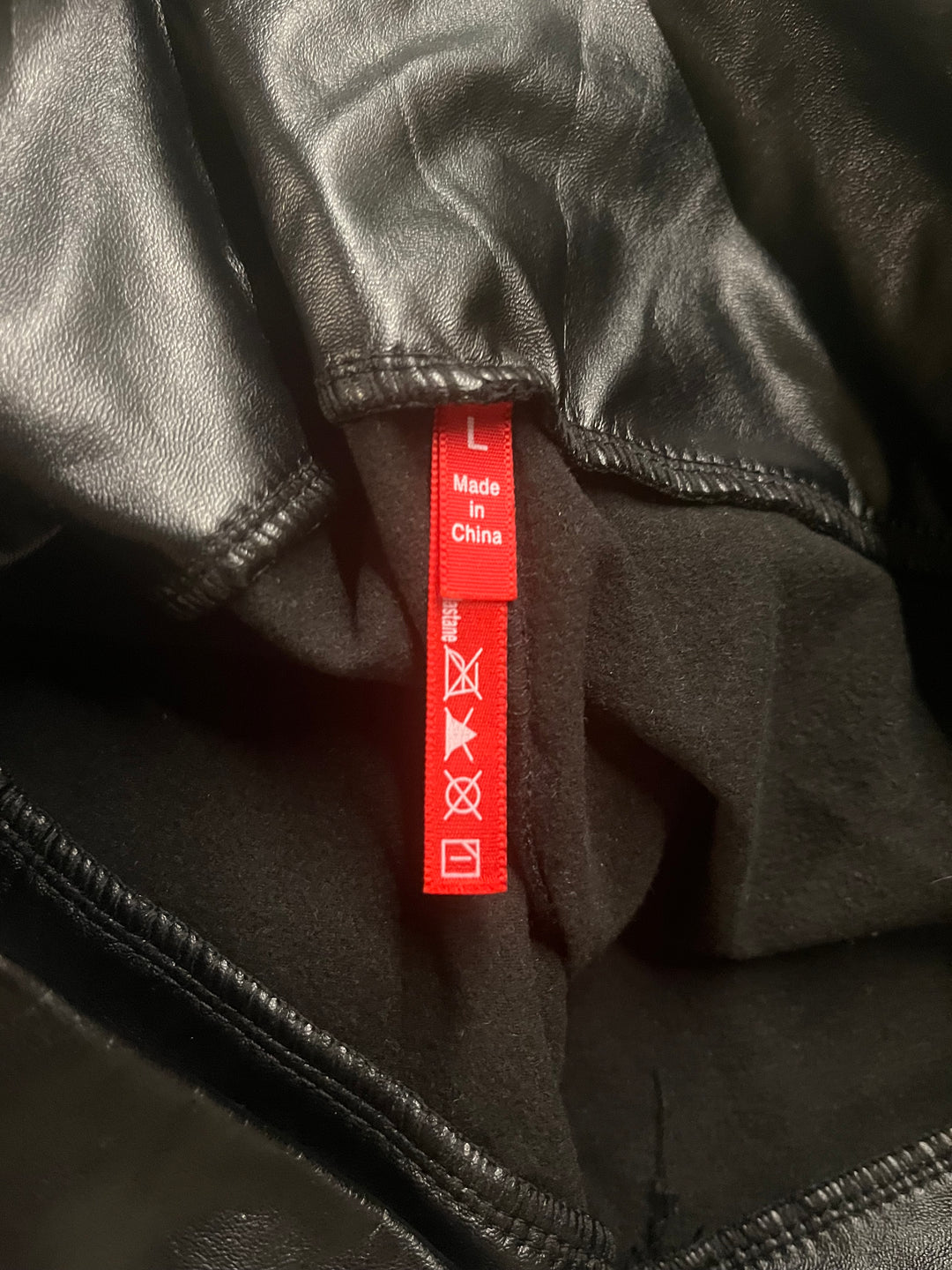 Fuax Leather Stretch Pants - Size Large