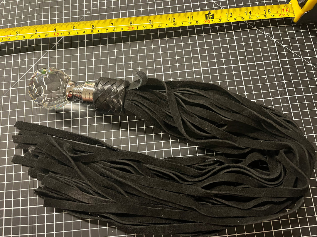 Glass handle Suede Leather flogger - sample
