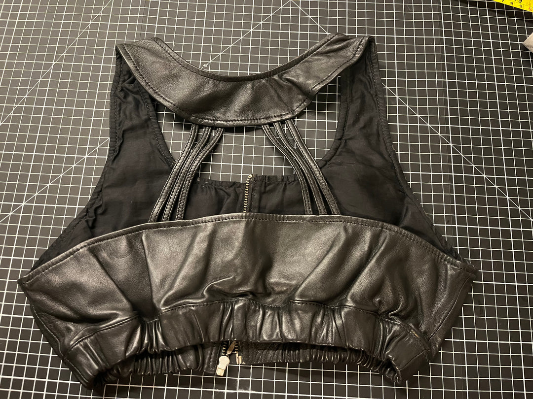 StrappyLeather Top - Lined - Size Medium - Sample