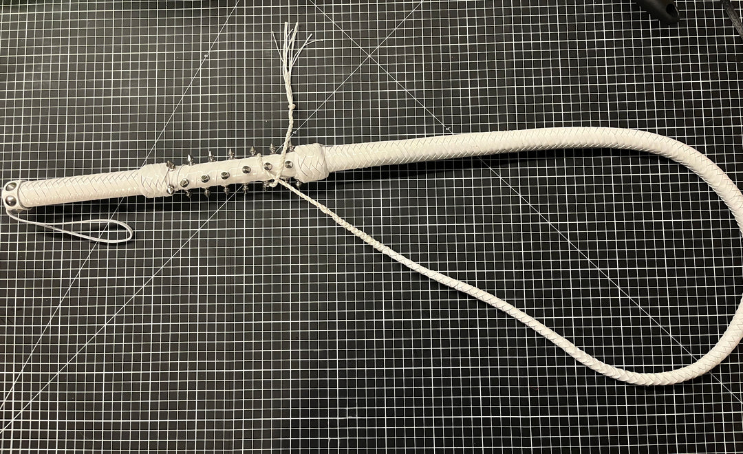 Albus White Patent Leather whip - slightly imperfect