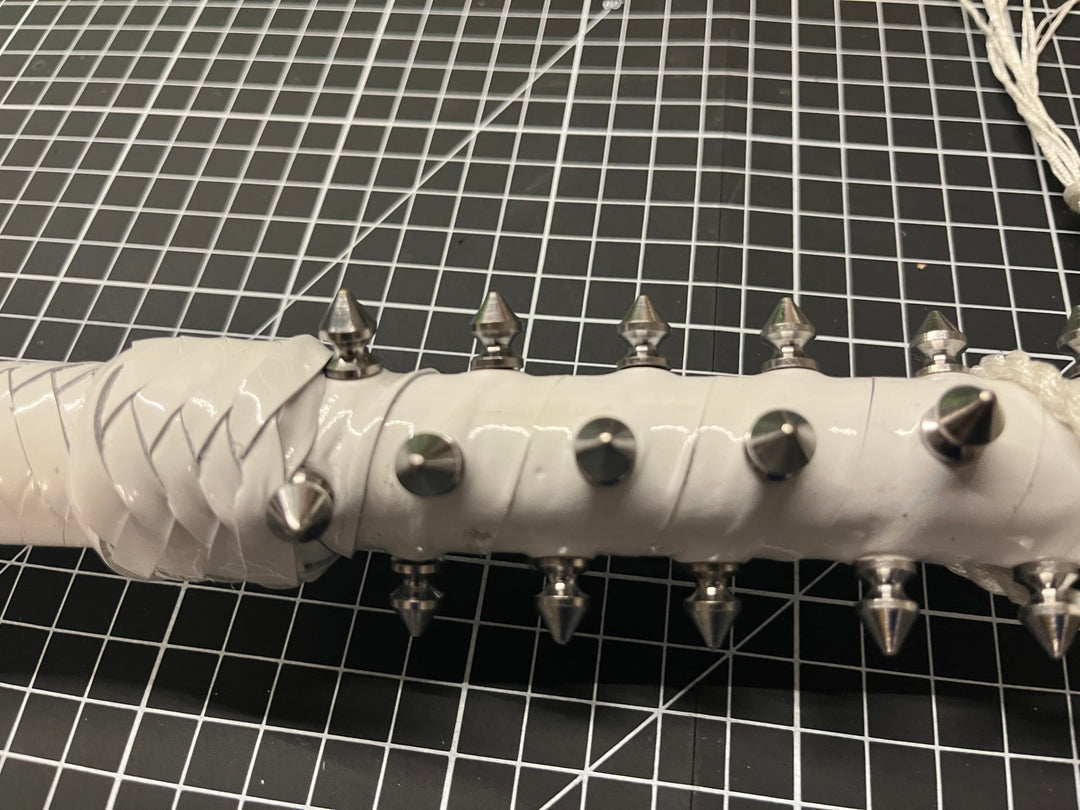 Albus White Patent Leather whip - slightly imperfect