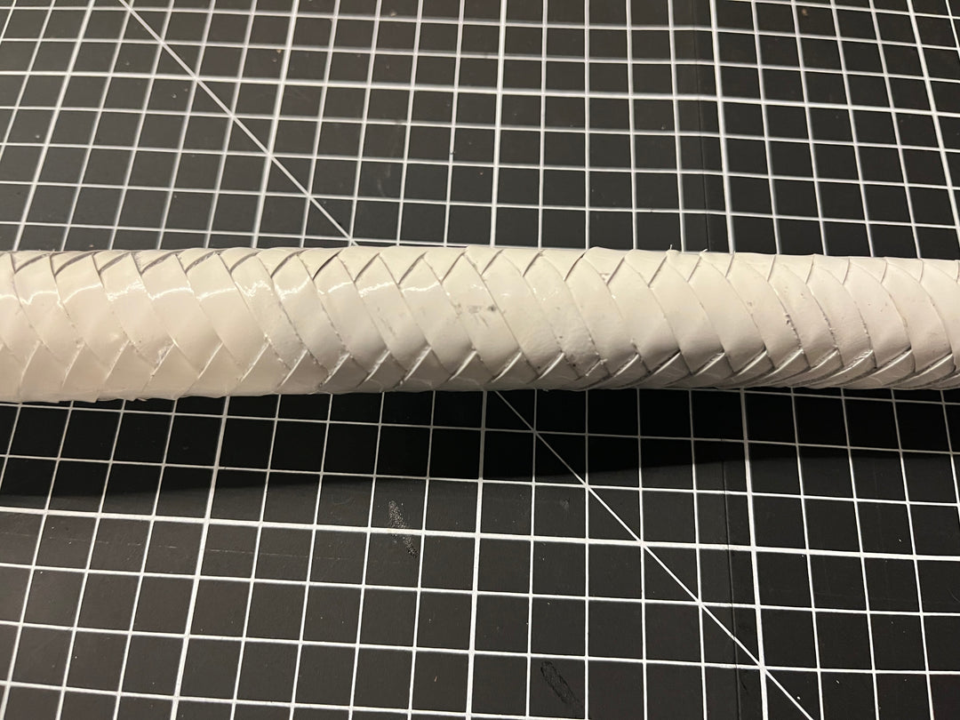 Albus White Patent Leather whip - slightly imperfect