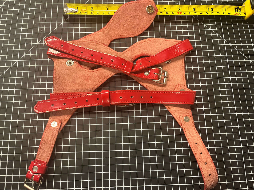 Red Patent Leather Mask/ Blindfold - Adjustable