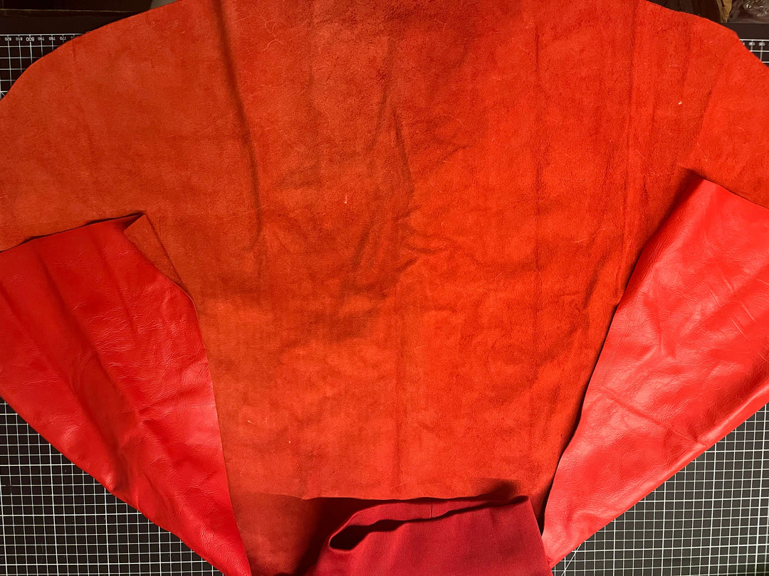Red Leather Nun's Habit Headpiece - Sample