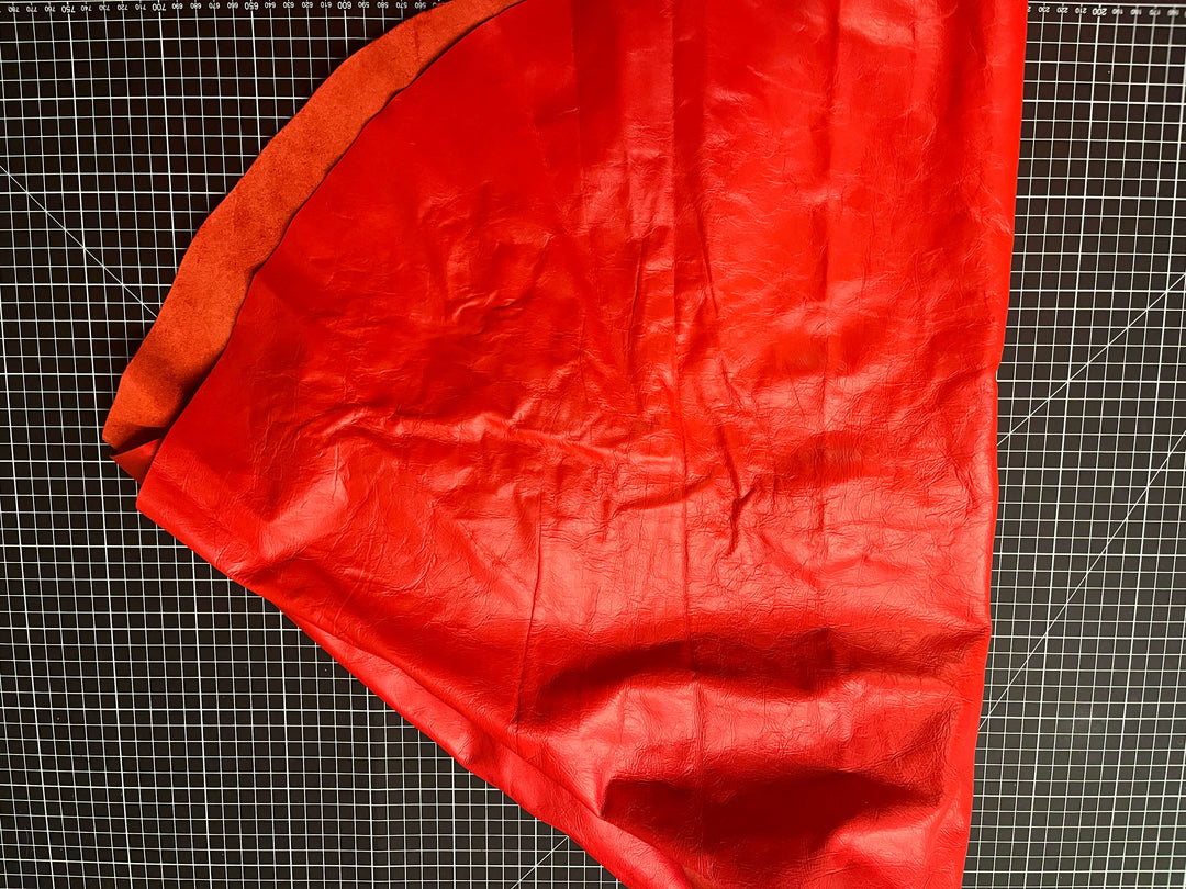 Red Leather Nun's Habit Headpiece - Sample