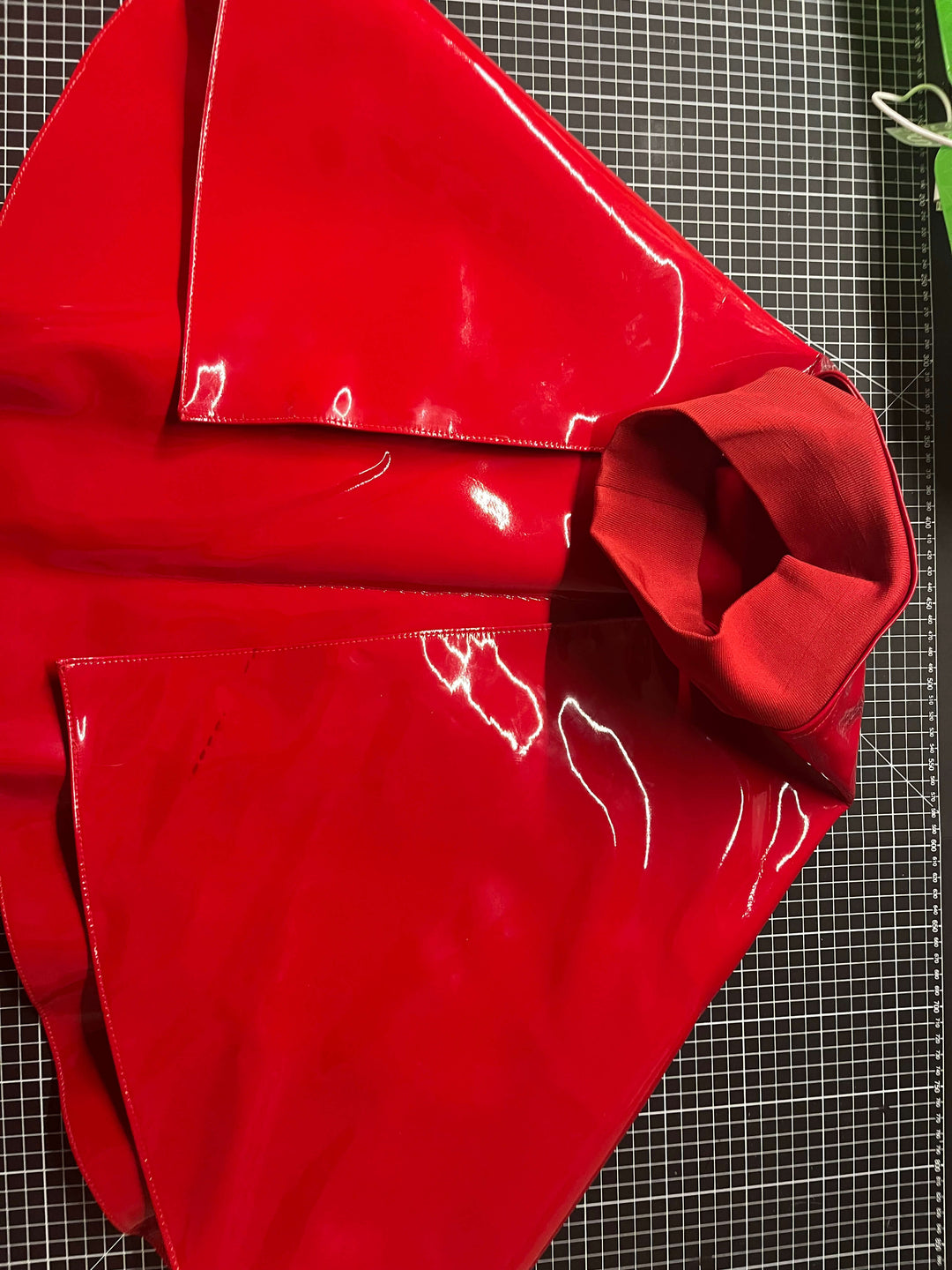 Red PVC Nun's Habit Headpiece - Sample