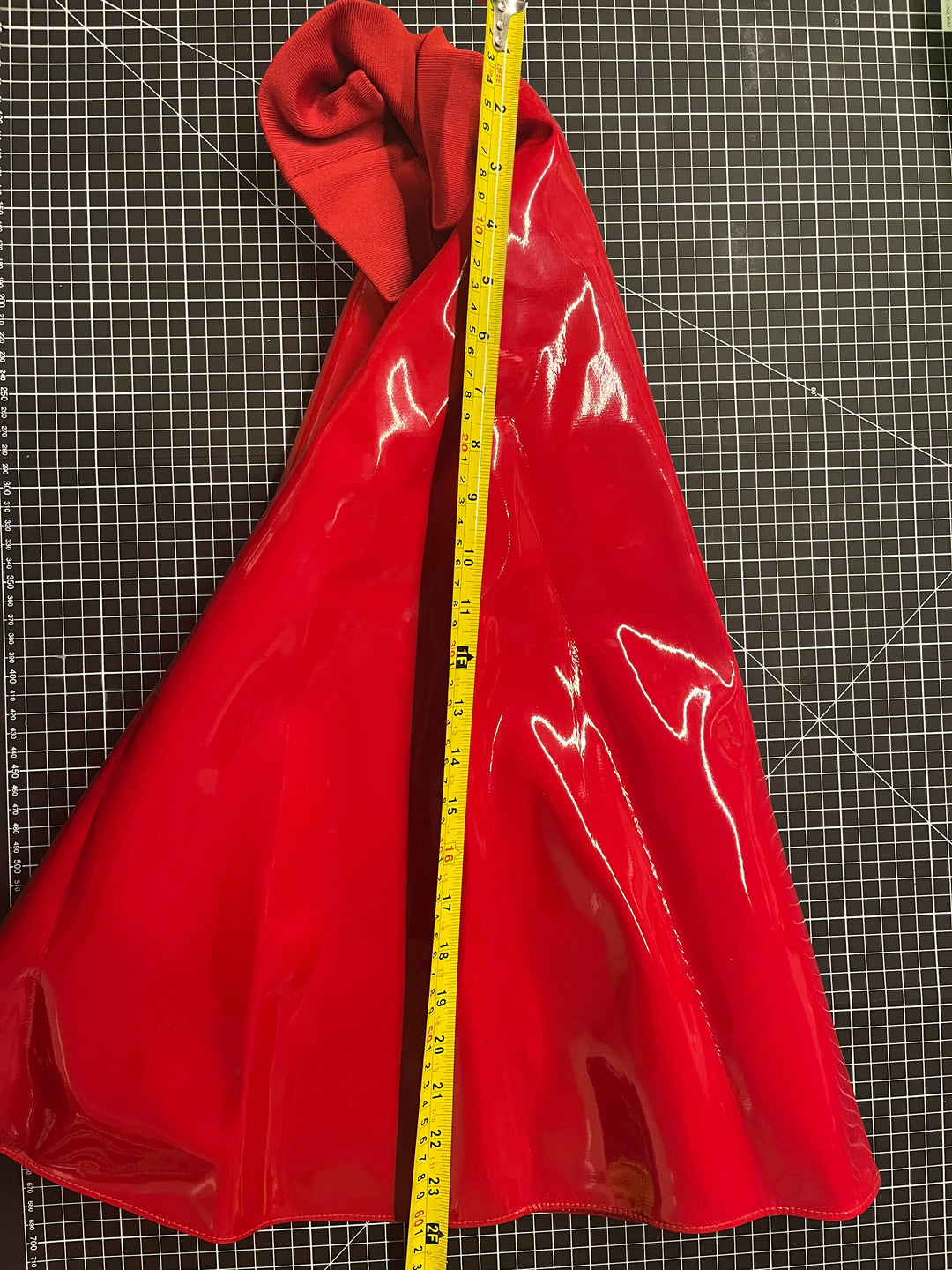 Red PVC Nun's Habit Headpiece - Sample