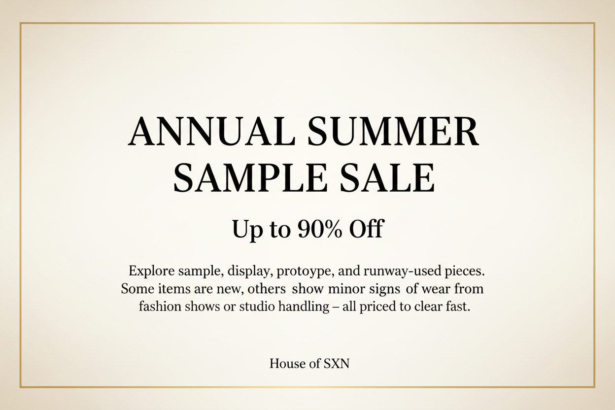 Annual Summer Sample Sale Banner with Copy