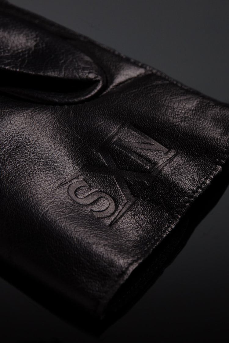 croc noir gloves