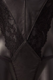House of SXN VXN Leather and Lace Teddy