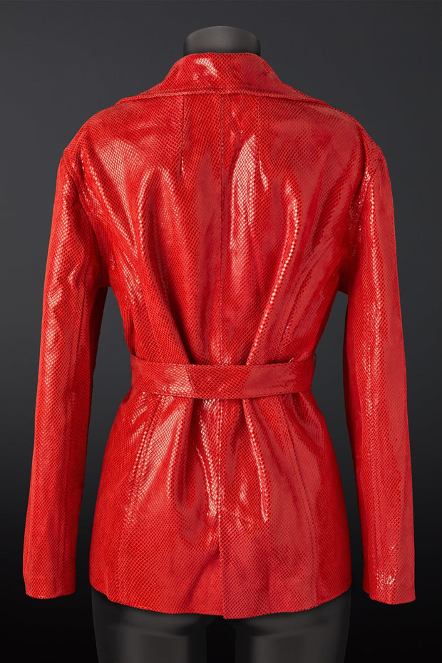 House of SXN Serpens Red Leather Jacket