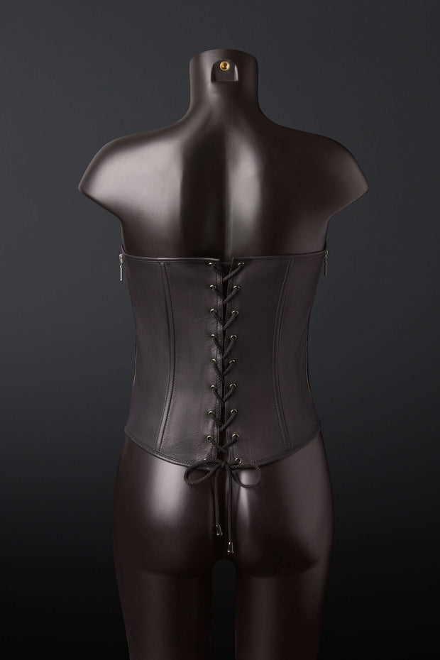 House of SXN Quin 5 Zipper Leather Corset 2